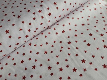 drobné červené hvězdičky na bílém