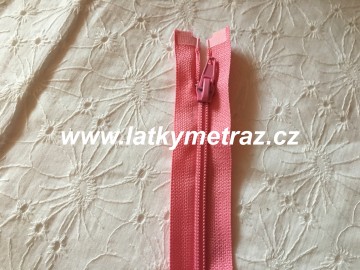 zip spirálový dělitelný 50 cm-růžový