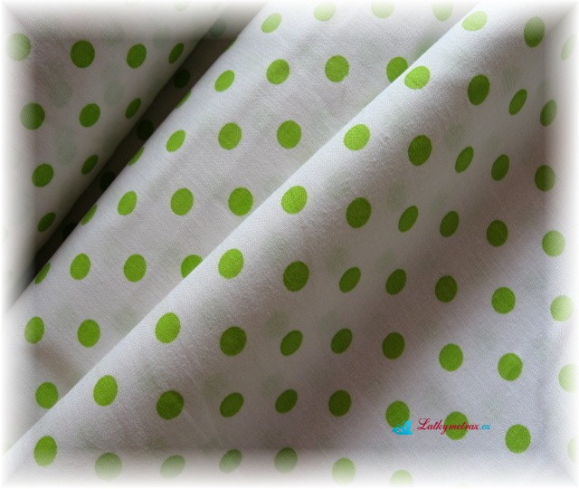 zelená-puntíky-zbytek 25  cm